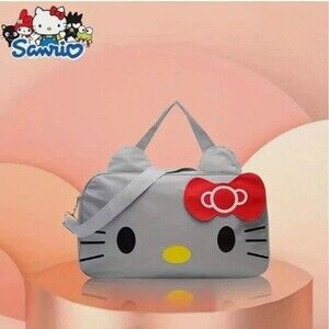 SANRIO HELLO Kitty Grey Large Travel Tote Bag